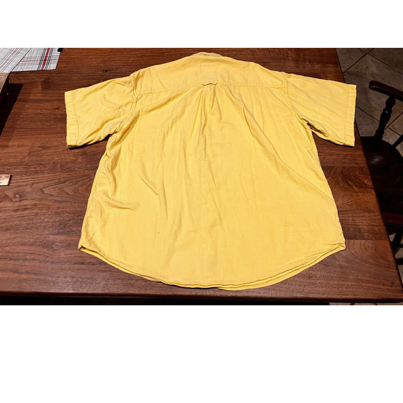 Woolrich Shirt Men's 2XL Yellow Button Short Sleeve Flannel Outdoor VTG Y2K - Picture 2 of 10